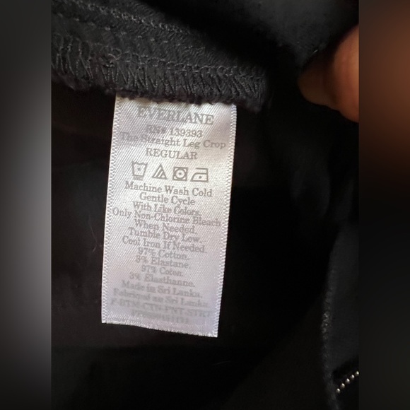 Everlane The Straight Leg Crop Black Jeans Size 6 - Picture 10 of 10